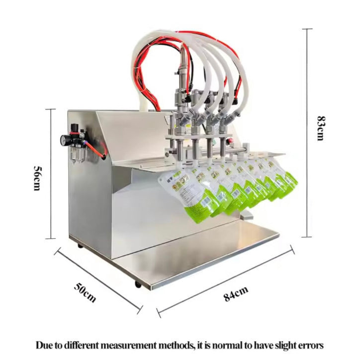 20-1000ml Four Nozzle Spray Bag Filling Machine - Image 3
