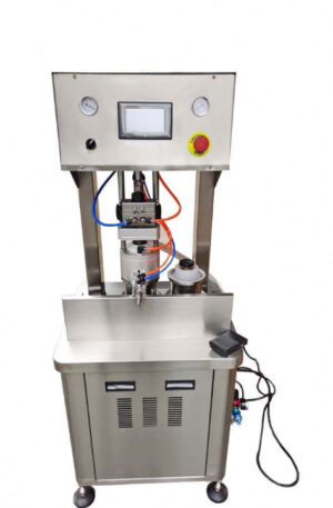 2 Head Glass Cans Vacuum Capping Machine
