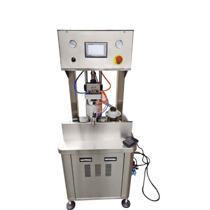 2 Head Glass Cans Vacuum Capping Machine