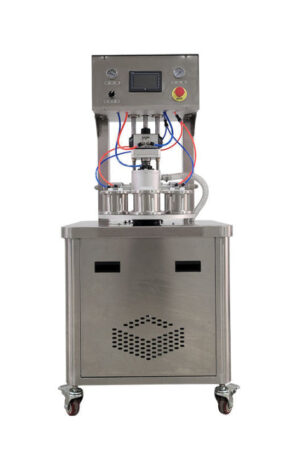 4 Head Glass Cans Vacuum Capping Machine