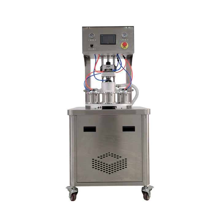 4 Head Glass Cans Vacuum Capping Machine